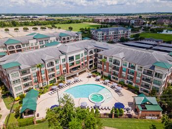 Aerial view of resort style pool